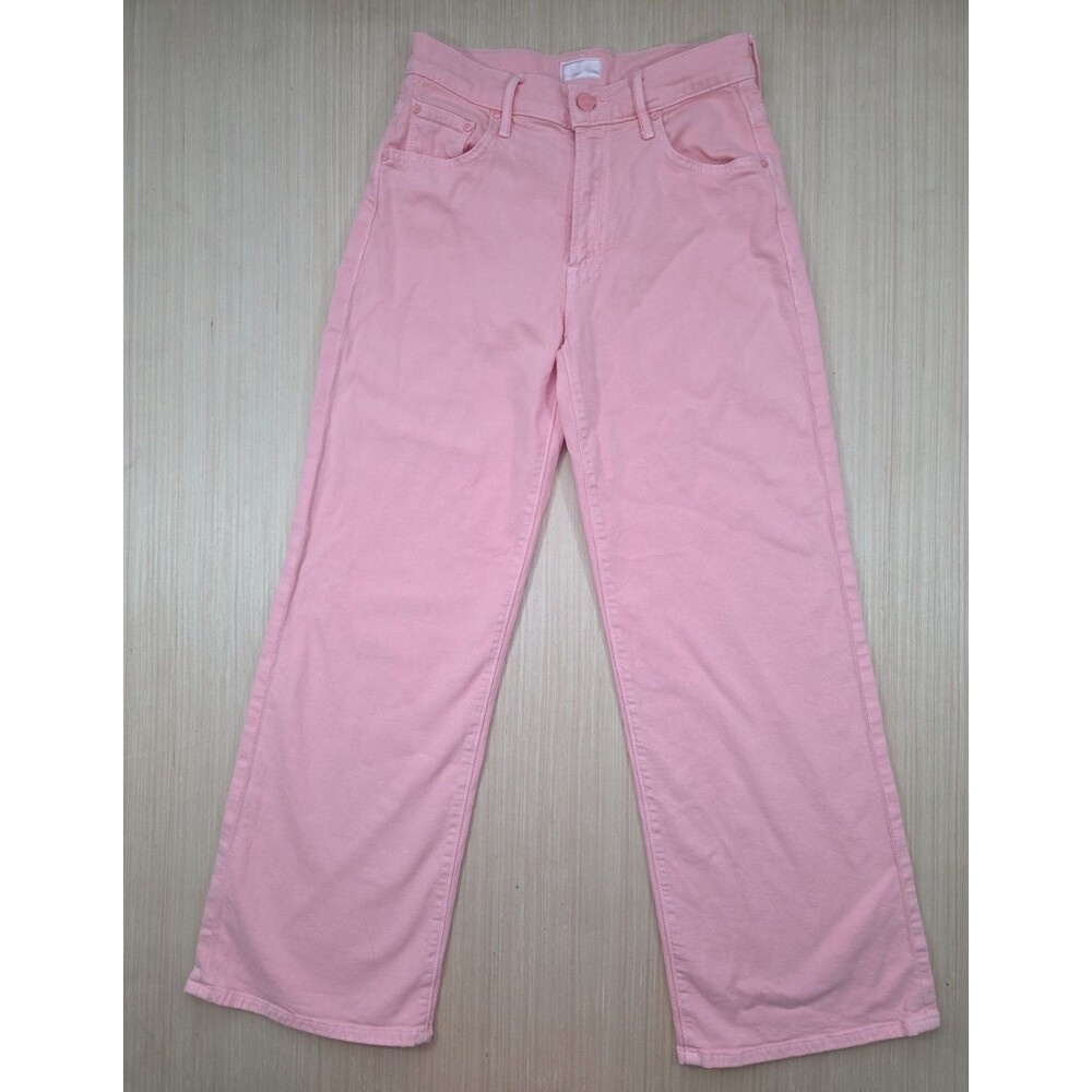 MOTHER Mid Rise Maven Ankle Jeans Long Time No See Peach Wash Wide Leg Size 25